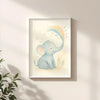 Elephant Nursery Wall Art Print – Safari Animal Watercolour (Digital Download) - Sticksy Prints Australia