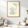 Elephant Nursery Wall Art Print – Safari Animal Watercolour (Digital Download) - Sticksy Prints Australia