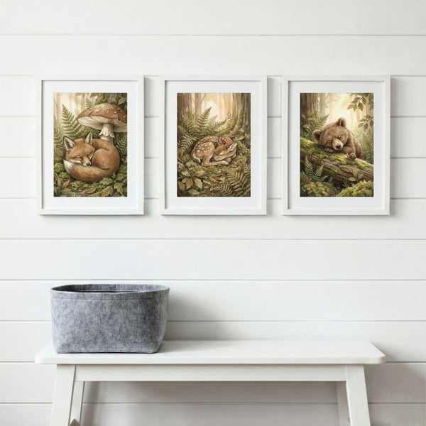 Woodland Nursery Wall Art Set of 3