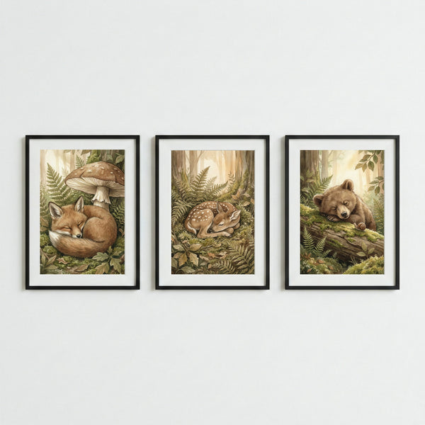 Woodland Nursery Wall Art Set of 3
