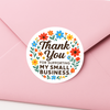 Thank You for Supporting My Small Business Stickers – Bright Floral Edition