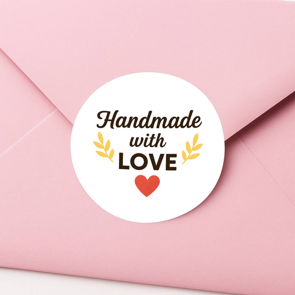 Handmade with Love Stickers Business Stickers