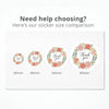 Thank You Watercolour Floral Wreath Stickers Packaging Labels | Small Business Australia - Sticksy Prints Australia