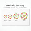 Thank You Stickers | Watercolour Floral Wreath Packaging Labels Gift Wrapping - Sticksy Prints Australia