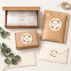 Thank You Stickers | Watercolour Floral Wreath Packaging Labels Gift Wrapping - Sticksy Prints Australia