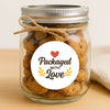 Packaged with Love Stickers For Small Business