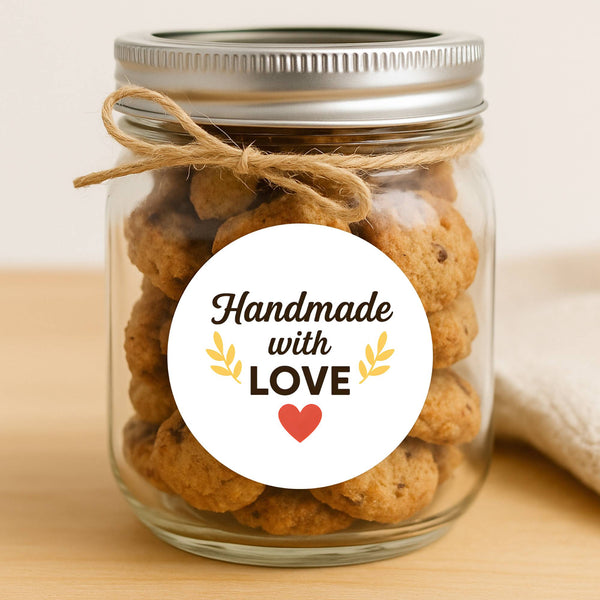 Handmade with Love Stickers Business Stickers
