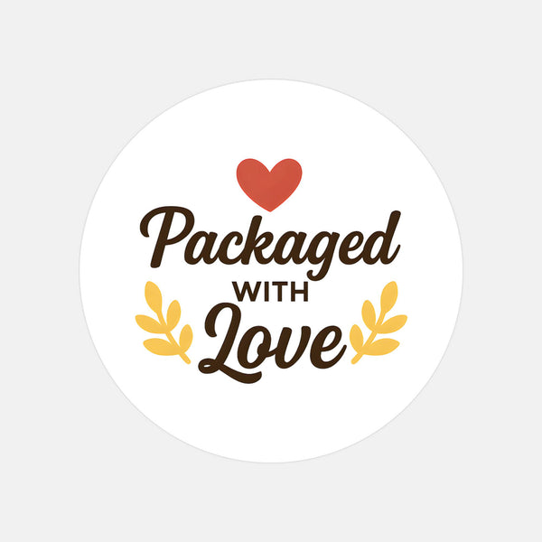 Packaged with Love Stickers For Small Business