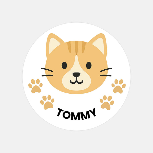 Custom Cat Photo Portrait Label Stickers – Personalised Just for You!