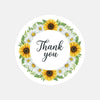 Thank You Sunflower Daisy Wreath Stickers Packaging Labels | Small Business Australia - Sticksy Prints Australia