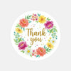 Thank You Stickers | Watercolour Floral Wreath Packaging Labels Gift Wrapping - Sticksy Prints Australia