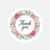Thank You Pink Rose Wreath Stickers Packaging Labels | Small Business Australia - Sticksy Prints Australia