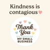 Thank You for Supporting My Small Business Stickers – Rainbow Hearts