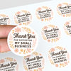 Thank You for Supporting My Small Business Stickers Delicate Floral