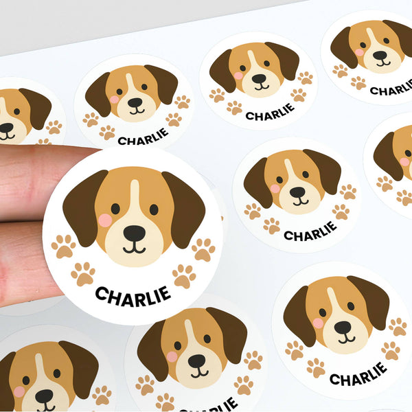 Custom Dog Photo Portrait Label Stickers – Personalised Just for You!