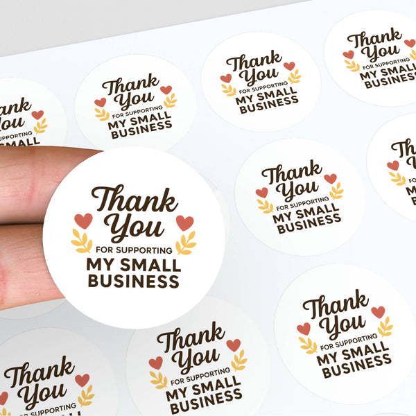 Thank You for Supporting My Small Business Stickers