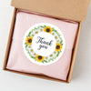 Thank You Sunflower Daisy Wreath Stickers Packaging Labels | Small Business Australia - Sticksy Prints Australia