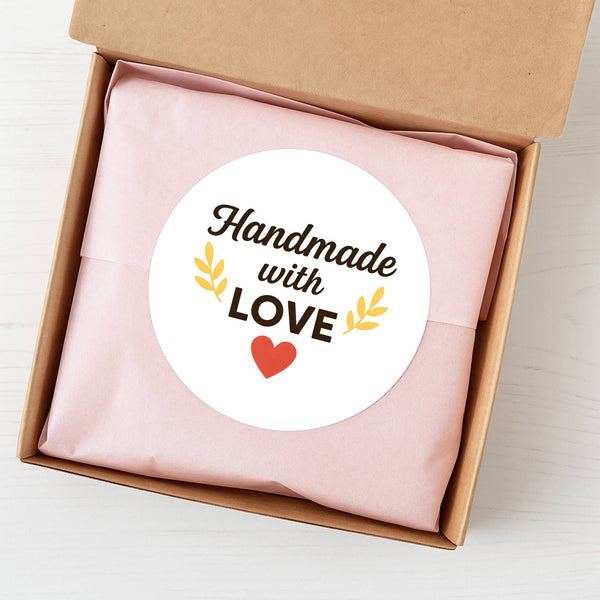 Handmade with Love Stickers Business Stickers