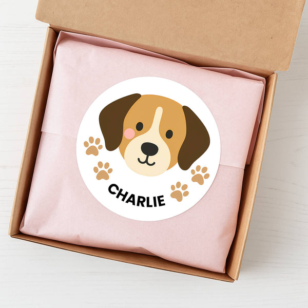 Custom Dog Photo Portrait Label Stickers – Personalised Just for You!