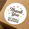 Thank You for Supporting My Small Business Stickers – Rainbow Hearts