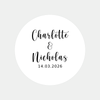 Personalised Wedding Stickers – Custom Names & Date Labels
