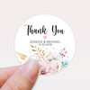Personalised Thank You Wedding Stickers – Blush Floral Design