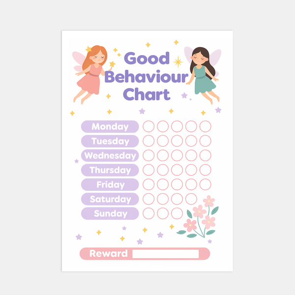 Fairy Good Behaviour Chart for Kids – Printable (A4)