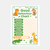 Jungle Animal Good Behaviour Chart for Kids – Printable (A4)
