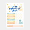 Cat Reward Chart for Kids – Good Behaviour Printable (A4)