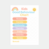 Pastel Rainbow Kids Reward Chart – Good Behaviour Printable (A4)