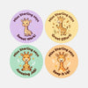 Personalised Giraffe Reward Stickers for Teachers | Cute Classroom Praise Labels
