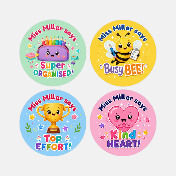 Personalised Classroom Reward Stickers for Teachers | Bright Praise Labels