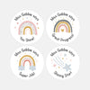 Personalised Teacher Reward Stickers Labels Rainbow & Star Collection