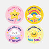 Personalised Rainbow Star Reward Stickers for Teachers | Bright Classroom Praise Labels