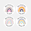 Personalised Teacher Reward Stickers Pastel Rainbow Set