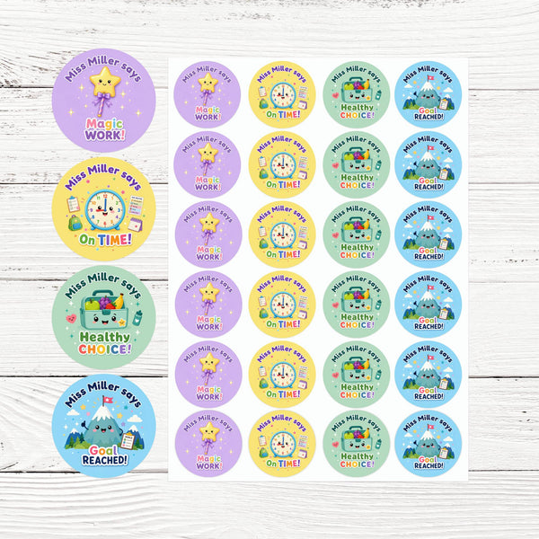Personalised Positive Choice Reward Stickers for Teachers | Classroom Praise Labels