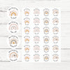 Personalised Teacher Reward Stickers Boho Rainbow Labels