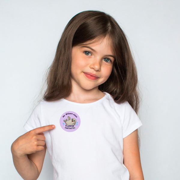 Personalised Seal Teacher Reward Stickers | Cute Ocean Animal Classroom Praise Labels