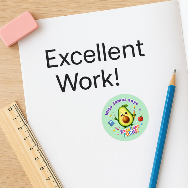 Personalised Fruit Food Reward Stickers for Teachers | Cute Classroom Praise Labels