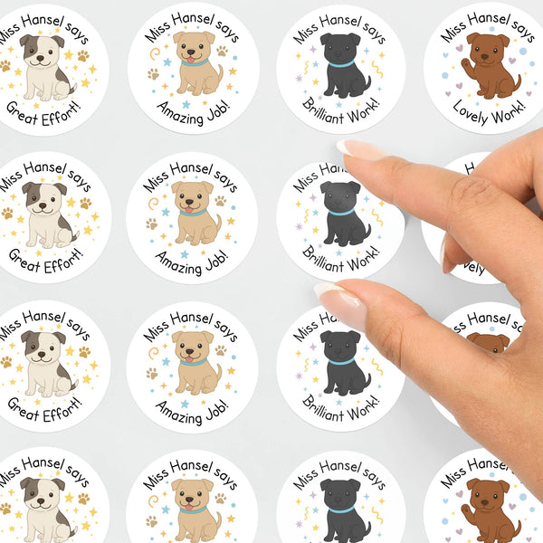 Staffordshire Dog Reward Stickers Teacher Praise Classroom Stickers