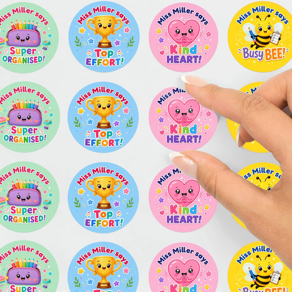 Personalised Classroom Reward Stickers for Teachers | Bright Praise Labels