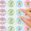 Personalised Rainbow Reward Stickers for Teachers | Colourful Classroom Praise Labels