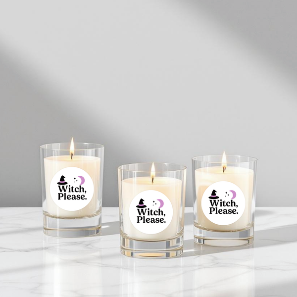 “Witch, Please.” (Lilac Edition) Candle Label Stickers