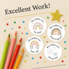 Personalised Teacher Reward Stickers Labels Rainbow & Star Collection