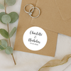 Personalised Wedding Stickers – Custom Names & Date Labels