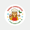 Personalised Christmas Stickers for Bakeries & Cafes