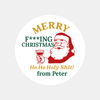 Personalised Merry F*ing Christmas Stickers Labels