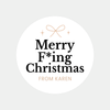 Personalised Merry F*ing Christmas Stickers Labels