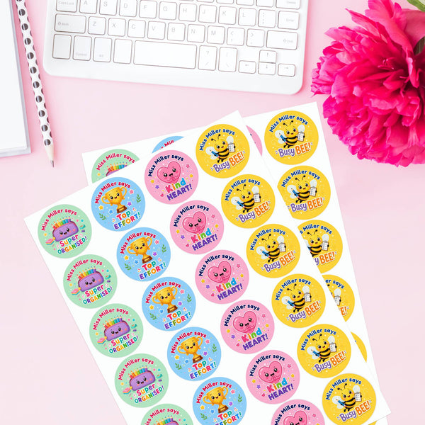 Personalised Classroom Reward Stickers for Teachers | Bright Praise Labels