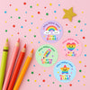 Personalised Rainbow Reward Stickers for Teachers | Colourful Classroom Praise Labels